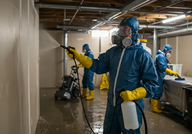 Basement Sanitization and Antimicrobial Treatment process in Baldwin County, AL