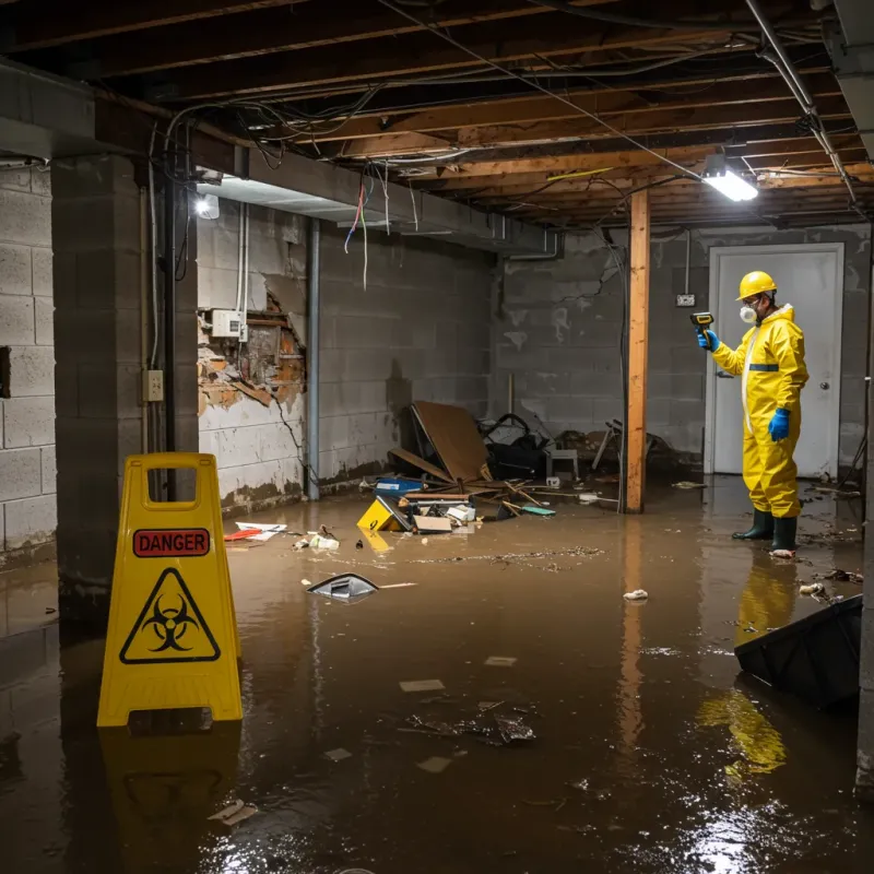 Flooded Basement Electrical Hazard in Baldwin County, AL Property