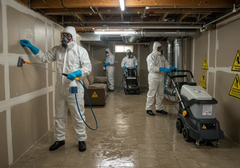 Basement Moisture Removal and Structural Drying process in Baldwin County, AL